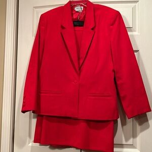 Count Romi - sz 16 Russet Red Ultra Suede Vintage Suit